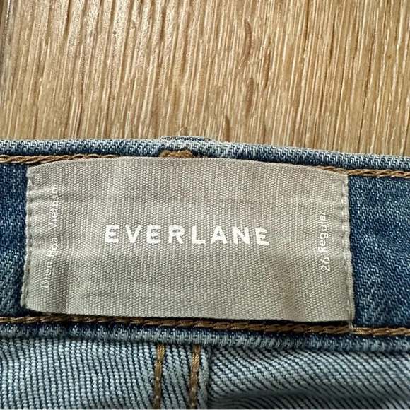 Everlane Women’s Medium Wash Mid-Rise Straight Leg Ankle Denim Jeans Sz 26R GUC - Picture 6 of 8